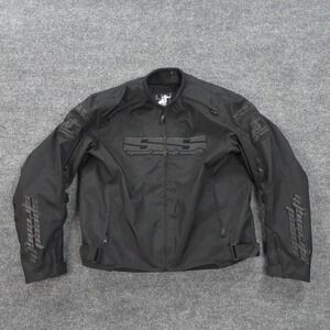 Speed And Strength Jacket Mens Large Black Textile Motorcycle Riding Biker